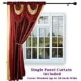 thumbnail image 2 of Elena Luxury Jacquard Curtain Panel with Attached Waterfall Valance & Scarf 54 by 84-Inch Burgundy, 2 of 6