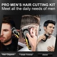 thumbnail image 5 of LQT  Men's Hair Cutting Set, Men's Grooming Gifts, Electric Hair Clippers, USB Rechargeable, Durable Blades, Hair, Beard & Full Body Grooming, 5 of 8