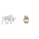 thumbnail image 1 of Escultura Moderna De Resina De Un Toro Y Una Pareja. Figura Decorativa Abstracta Para La Entrada, Mesa, Escritorio, Estantería, Oficina, Librería, Cafetería. Ideal Como Regalo De Cumpleaños., 1 of 8