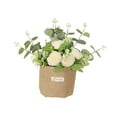 thumbnail image 4 of Flor colgante artificial Flores falsas con un adorno de bolso de arpillera para la boda Sala de estar de verano Sala de estar en casa estantería Champán, 4 of 8