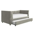 thumbnail image 5 of Max & Finn Valentina Upholstered Daybed with Trundle, Twin, Gray Velvet, 5 of 10
