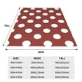 thumbnail image 3 of Bixox Fleece Blanket Maroon And White Polka Dot Pattern Super Soft Double-Sided Microfiber Flannel Blanket for Sofa, Bed, Couch,Suitable for All Seasons - 80"x60", 3 of 5