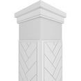 thumbnail image 4 of Ekena Millwork 10"W x 9'H Craftsman Classic Square Non-Tapered Herringbone Modern Fretwork Column w/ Prairie Capital & Prairie Base, 4 of 8