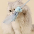 thumbnail image 4 of <p>Cat Teaser Wand, 3Pcs Fun Playing Long PVC Feather Cat Teasing Wand Toy With Bell For Kitten</p>, 4 of 7