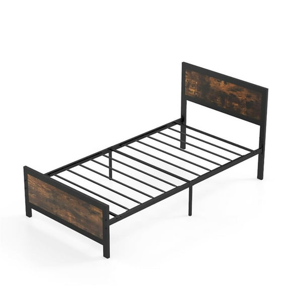 Barara King Bedroom Bed Frame, Bed Platform Frame,Metal Bed Frame with Headboard and Footboard-Twin Size
