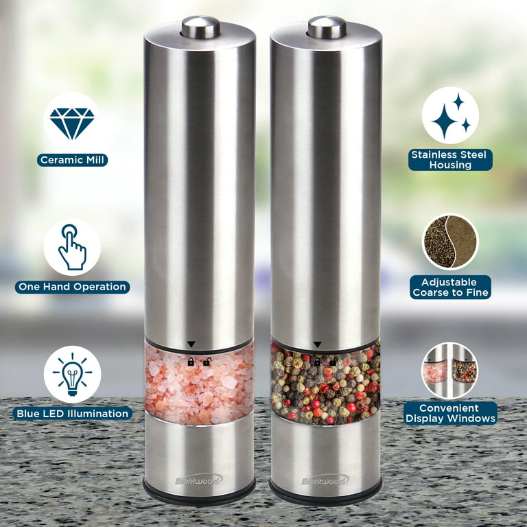 Electric Salt And Pepper Mills - Grey