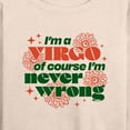 thumbnail image 3 of Instant Message - Virgo Never Wrong - Women's Lightweight French Terry Long Sleeve Shirt, 3 of 6