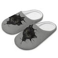thumbnail image 6 of Chaqlin Art Black Cat Unisex Cotton Slippers Soft Fluffy Comfy Non Slip Indoor House Shoes Warm Cozy Anti Skid Memory Foam Sole Lightweight Easy On, 6 of 7