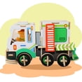 thumbnail image 1 of HUASHENG Children DIY Handmade Wooden Cartoon Car Puzzle Learning Educational Toys, 1 of 2