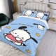 thumbnail image 3 of Pochacco Conjunto de sábanas temático, trío de piezas, cómodo y amigable con la piel, diseño único, regalo de decoración para el hogar para familiares, amigos y fans,135cm *200cm, 3 of 6