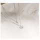 thumbnail image 5 of Qarigey Collar femenino Colgante de doble capa Gargantillas chapadas en cobre Joyas Novias Boda Fiesta de compromiso Viajar Oro Ropa, zapatos y accesorios Miscelánea Or blanc Qarigey AP009528-01, 5 of 6