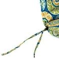 thumbnail image 6 of Jordan Manufacturing 72" x 22" Tabea Sunblue Multicolor Medallion Rectangular Outdoor Chaise Lounge Cushion with Ties and Hanger Loop, 6 of 11