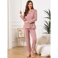 thumbnail image 2 of DARING DIVA Lounge Set Cotton Button Up Cute Print Pajama Set XS Heart, 2 of 7