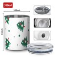 thumbnail image 4 of 12oz Coffee Tumblers White Christmas Tree Pattern Stainless Steel Vacuum Insulated Travel Tumbler Coffee Cups Mug with Lid and Straw with Cleaning Brush for Cold & Hot Drinks, 4 of 5