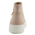 thumbnail image 5 of Soda Flat Women Chelsea Shoes Side Zipper Canvas Suede Casual High Top Hidden Platform Sneakers White Sole Flatform Cushion Foam booties ROUTE-G Suede Pink Blush 7.5, 5 of 5