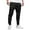a-Black2682, variant on Mens Solid Color Jogger Pants Elastic Waist Drawstring Small Leather Label Patch Lightweight Casual Trousers For Street Daily Wear Stylish Bottoms