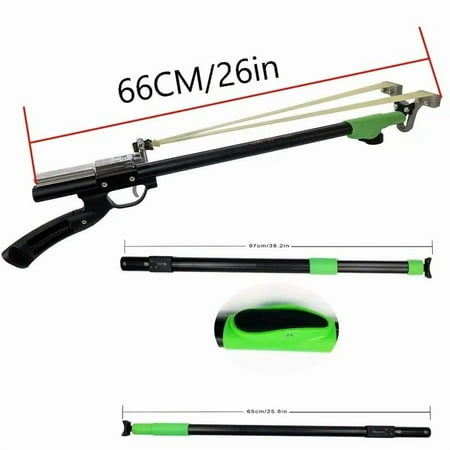 High-Power Metal Slingshot - Black Ergonomic Handle Precision Trigger for Hunting Expeditions & Outdoor Survival Gear Telescopic slingshot