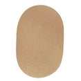 thumbnail image 1 of Beige Wool Rug Solid Braided Textured 5 Feet by 8 Feet Oval Thick Casual Carpet, 1 of 2