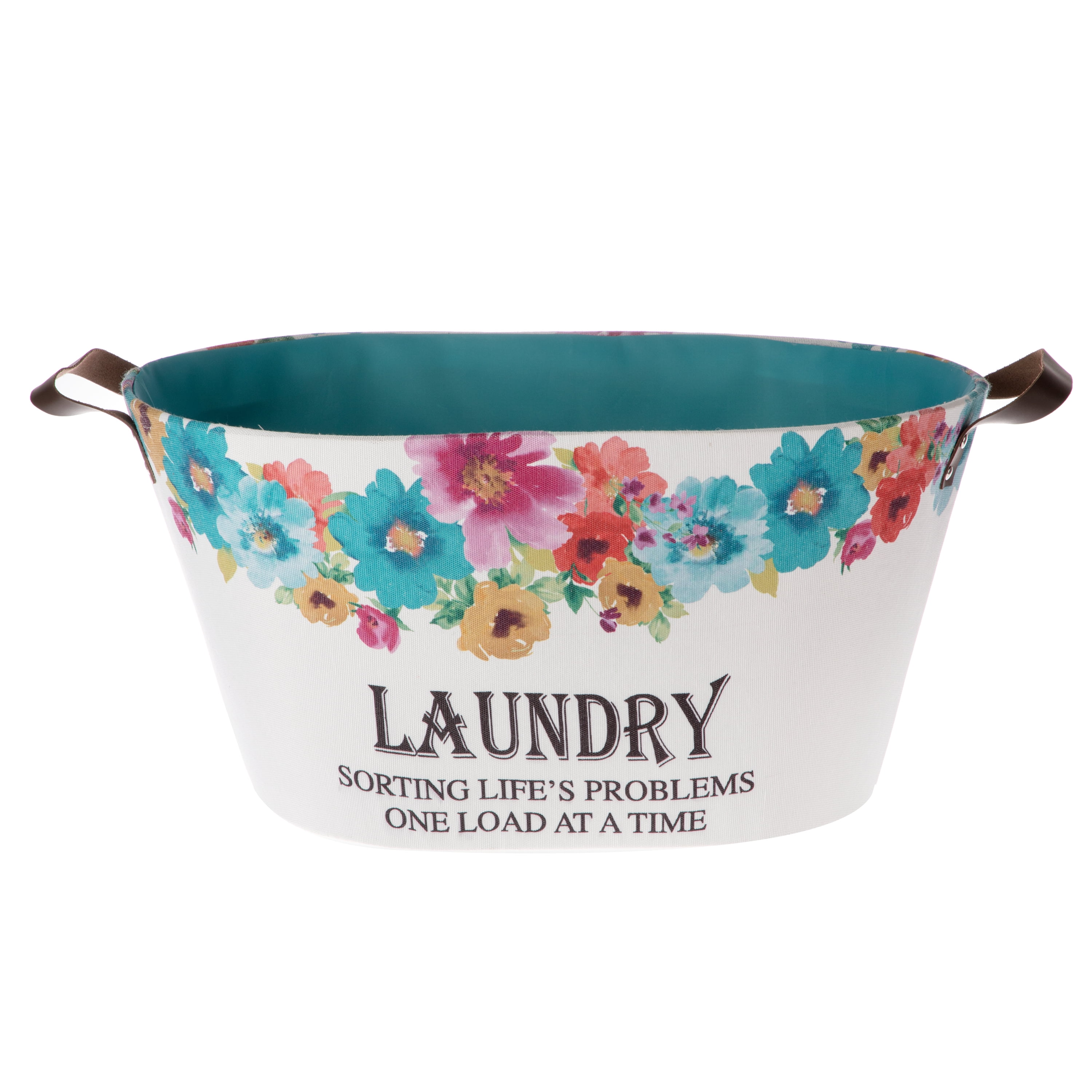 Pioneer Woman Oval Hamper  Breezy Blossom Floral  Walmart.com