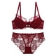 thumbnail image 5 of Conjunto de sujetador de una pieza de encaje sexy para mujer, cómodo, fino y de talla grande, 5 of 6