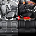 thumbnail image 4 of Fit for SUBARU OUTBACK 2010 Seat Cover, Black Car Seat Covers, Faux Leather Full Set of 5 Seats With a Headrest and Lumbar Support Non-slip, Beautify the Interior of Old Cars, 4 of 6