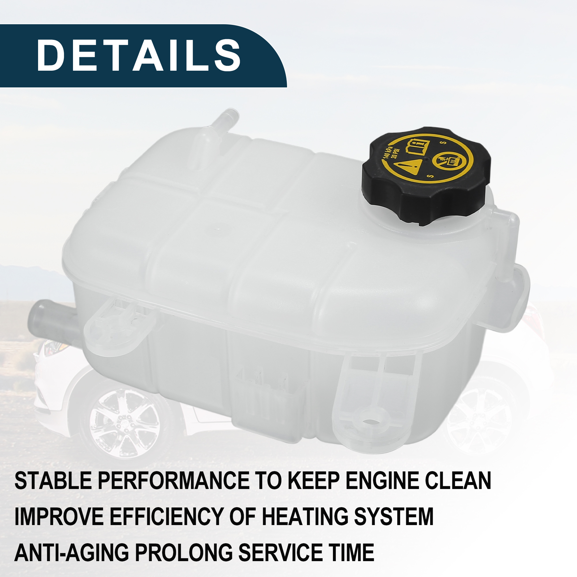 Unique Bargains Coolant Reservoir Water Expansion Tank for Buick Encore No.95201979
