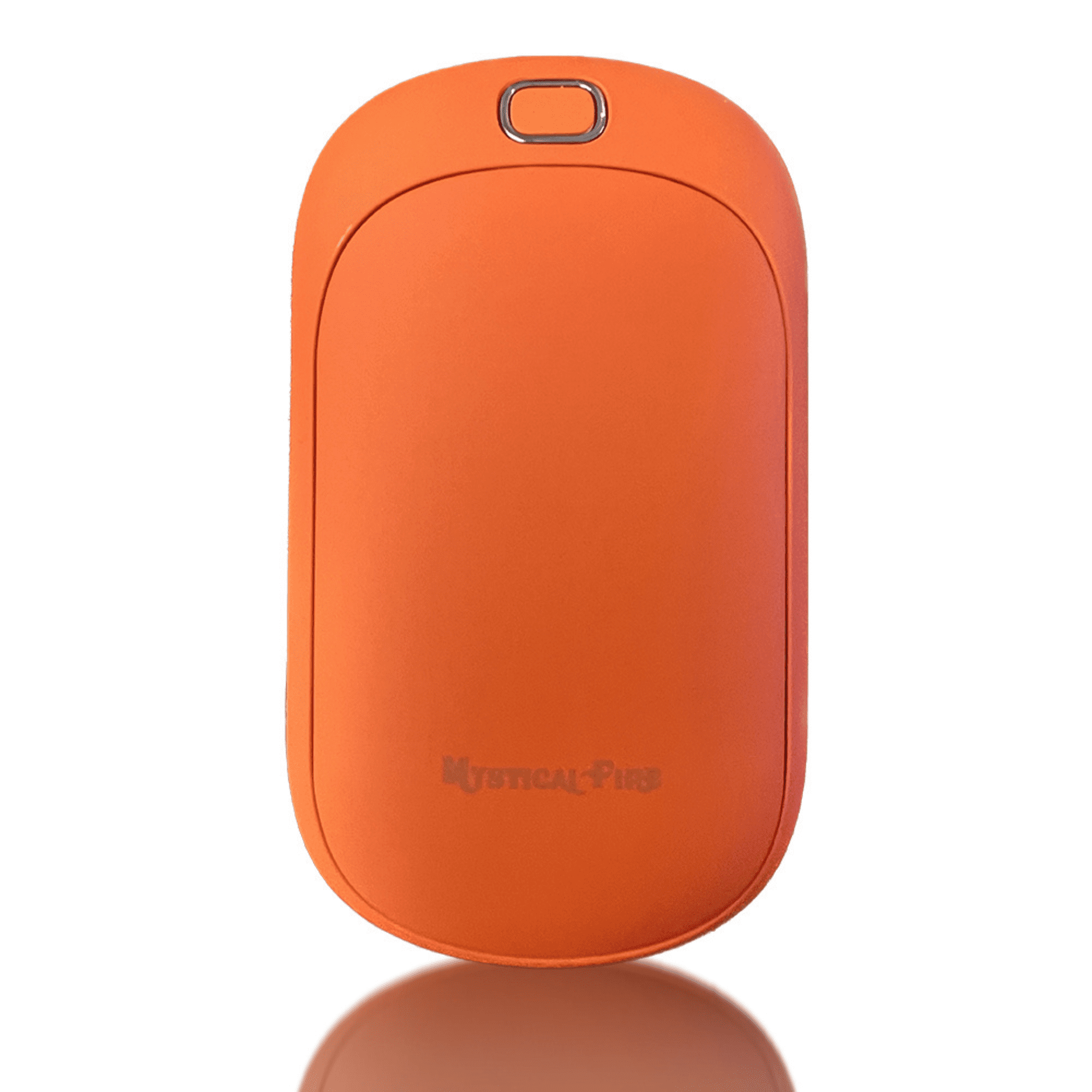 Hand Warmer Rechargeable USB C 5200mAh Portable Electric Charging Heater (Orange) By Mystical Fire Great Gift For Men & Women - Keep Your Hands Warm In The Outdoors While Camping Skiing Or Hunting