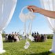 thumbnail image 5 of Ramo de novia para la novia y la niña de las flores | Lazo de seda y detalles de perlas | Flores artificiales para bodas, ceremonias religiosas, fiestas nupciales y decoración del hogar, 5 of 6