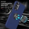 thumbnail image 2 of Case for Galaxy S24 FE,Military Grade Protection [Built-in Kickstand] [Magnetic Car Holder] Dual-Layer Heavy Duty Shockproof Phone Case for Samsung Galaxy S24 FE 5G,2024 (Silver), 2 of 10