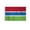 2x3 ft Nylon Flag, variant on AGAS Gambia Flag 4x6 inch - 11" Plastic Pole 100% Polyester Stitched Edges Gambian National Mini Flag on a Stick