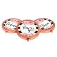 thumbnail image 4 of Koyal Wholesale Compact Mirror Flower Girl Wedding Gift, Rose Gold, Modern Black White Stripes , 1-Pack, 4 of 5