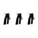 thumbnail image 3 of Pantalones Qarigey Verano Primavera Casual Pierna ancha Elástico Negro XXL, 3 of 6