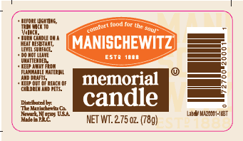 Manischewitz Memorial Candles
