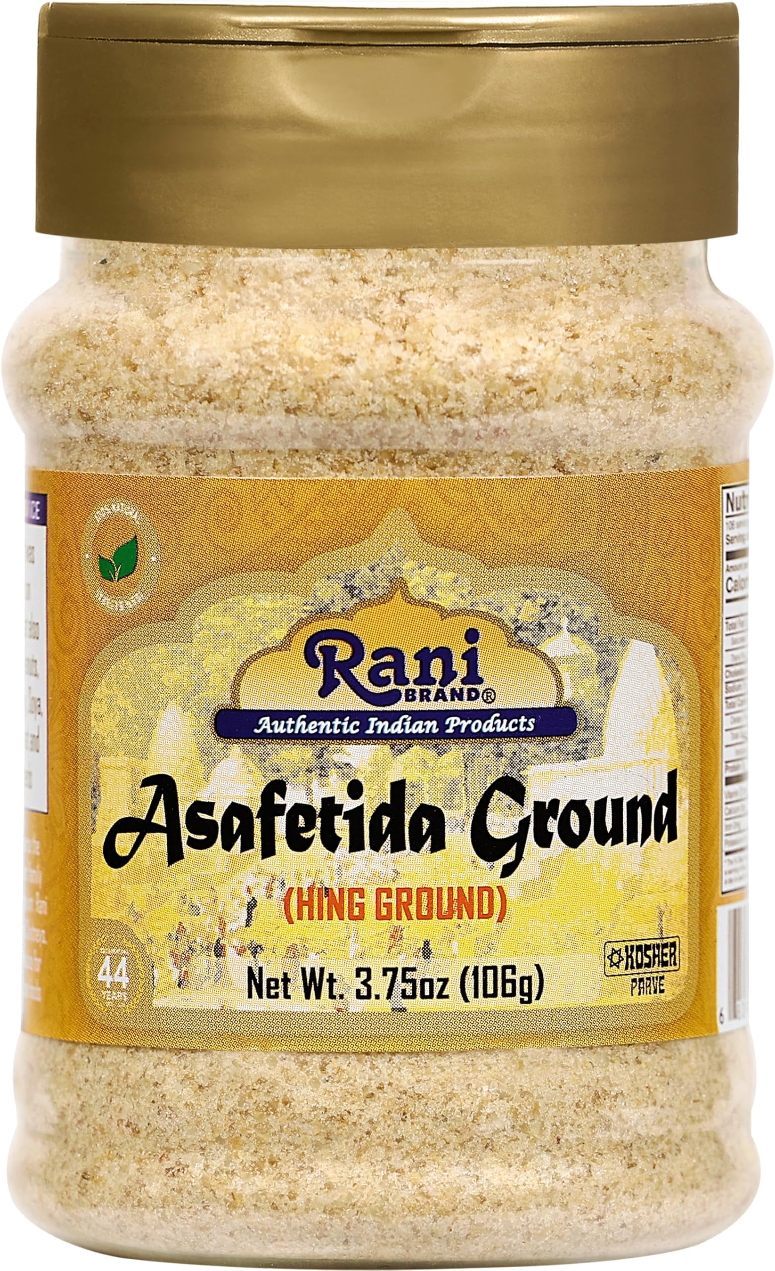 Rani Asafetida (Hing) Ground 3.75oz (106g) PET Jar, Pack of 12 ~ All Natural | Salt Free | Vegan | Non-GMO | Kosher | Asafoetida Indian Spice | Best for Onion Garlic Substitute