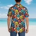 thumbnail image 5 of Haiem American Football Printed Hawaiian Shirt for Men - Men’s Casual Beach Summer Shirts - Stretch Fabric with Modern Fit-X-Large, 5 of 7