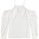 thumbnail image 2 of bar III Blusa tejida con hombros descubiertos para mujer, blanca, grande, 2 of 2