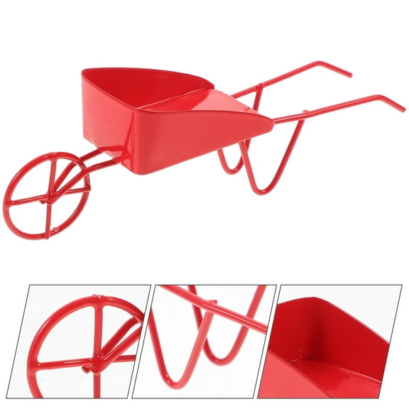 Homoyoyo Multi-Functional Wheelbarrow for Dollhouse Accessories, Unique Design, and Realistic Miniature Toy