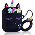 thumbnail image 3 of Case for AirPod 2/1 Cartoon Design Cute Silicone Cover with Keychain Fashion Funny Shockproof Soft Protective Skin for Air Pods 2&1 Girls Kids Kawaii, 3 of 3