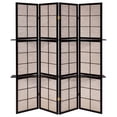 thumbnail image 4 of Tan and Cappuccino 4-Panel Folding Screen,Brown Wood Household Supplies Décor Privacy Screens, 4 of 6