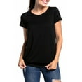 thumbnail image 4 of Clearance Solid Short Sleeve Breast-Feeding Pregnant Woman Maternity Blouse, 4 of 4