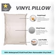 thumbnail image 2 of 2 Pack MediCheck White Vinyl Covered Bed Pillows - Wipeable Easy Clean - Soft Low Profile Non-Fluffy Support - Not an Encasement or Zippered Protector - 20 in x 26 in - Standard, 2 of 8