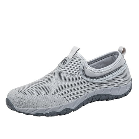 

Cathalem Sneaker Men Adult Male Sneaker Men New Spring Flying Knit Slip On Casual Sports Shoes for Middle Aged and Elderly Casual Shoes Men Sneaker Grey 10.5