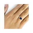 thumbnail image 4 of JewelersClub Sapphire Ring Birthstone Jewelry – 2.00 Carat Sapphire 0.925 Sterling Silver Ring Jewelry with White Diamond Accent – Gemstone Rings with Hypoallergenic 0.925 Sterling Silver Band, 4 of 4