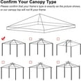 thumbnail image 3 of 10x10 Single Tier Canopy Tent Top Replacement Cover Roof, for Outdoor Garden Patio Pavilion Sun Shade, 3 of 7