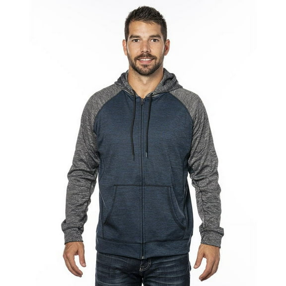 Burnside Men's Performance Hooded Sweatshirt - HTH NVY/ H CHRCL - XL