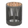 thumbnail image 3 of Christopher Knight Home 15" Round Side Table, Acacia Wood Top with Rope & Iron Base, Grey, 3 of 8