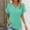 Green, variant on Womens V Neck Waffle Knit Button Henley Tee Shirts Rolled Short Sleeve Tops Summer Casual Loose Solid Tunic Shirt
