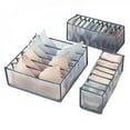 thumbnail image 2 of Storage Box Folding Drawer Storage Box Compartmental Wardrobe 3pcs For Underwear, Bras And Socks, 2 of 6