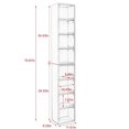 thumbnail image 2 of Rugerasy 8-Tier Media Tower Rack CD DVD Storage Cabinet With Adjustable Shelves Open Shelves Tower Rack For Home Office, 2 of 8