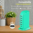 thumbnail image 4 of USB Tower Charging Station General, Multiport Chargers for Multiple Devices 40W, Small Charging Hub for Desk, Office, Travel, USB Power Block Adapter for iPhone/Ipad, 4 of 14